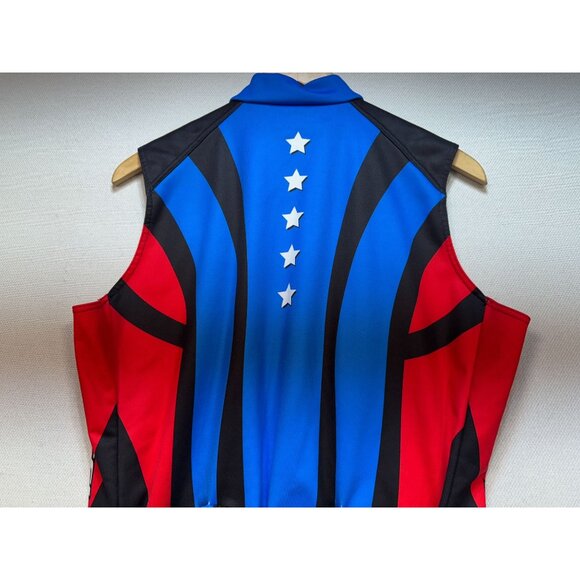 Biemme AMD Shimano Specialized Sleeveless Cycling Vest Mens Sports Blue Zip Up - Picture 9 of 11